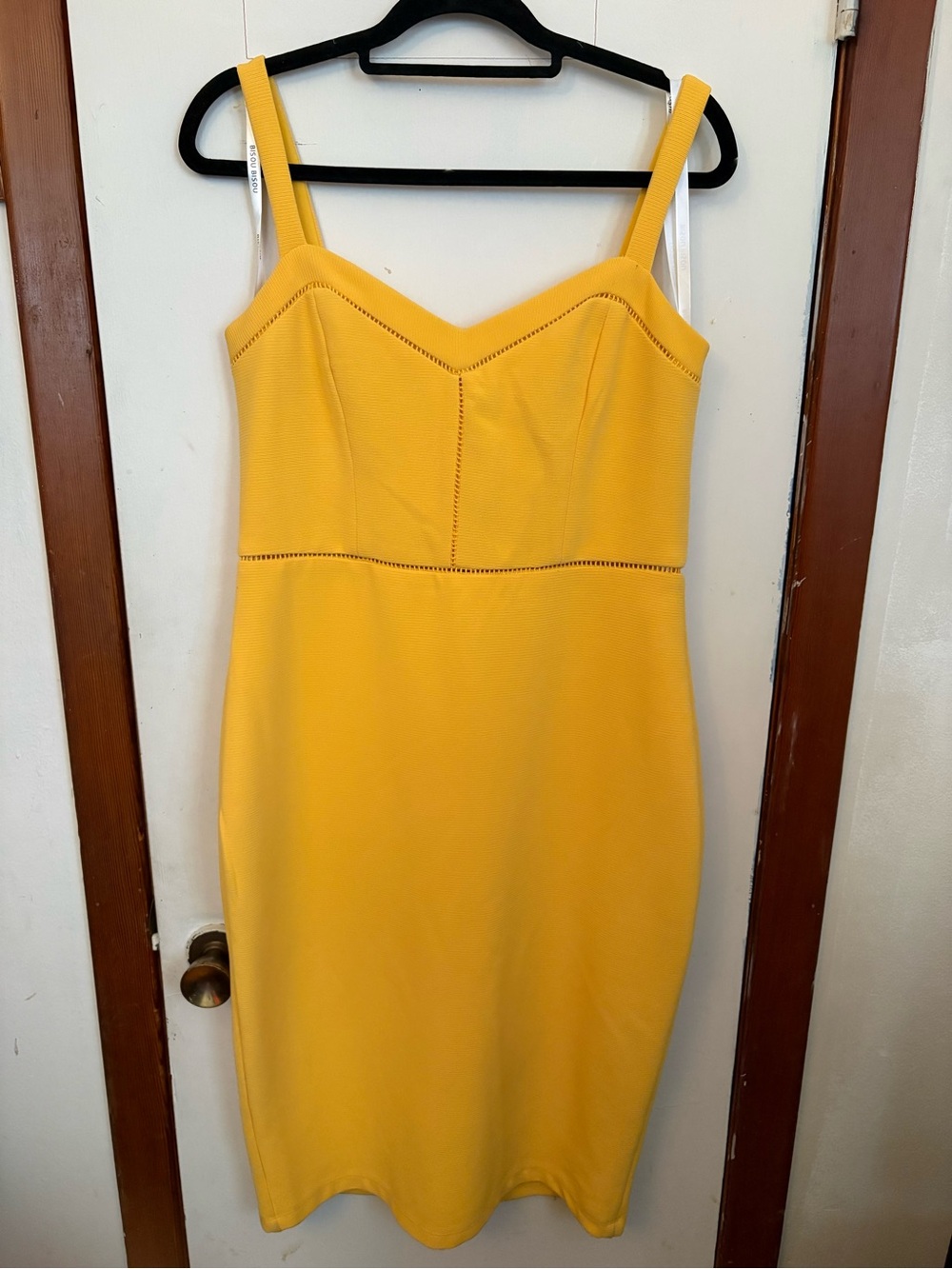 Bisou Bisou Yellow Midi Sheath Dress